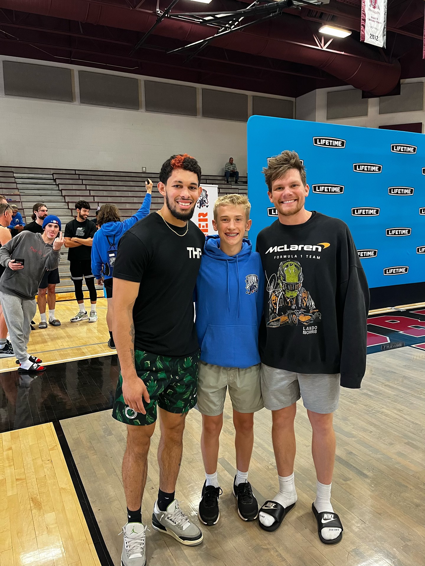 Nate training with Isaiah Rivera and John Evans of THP Strength